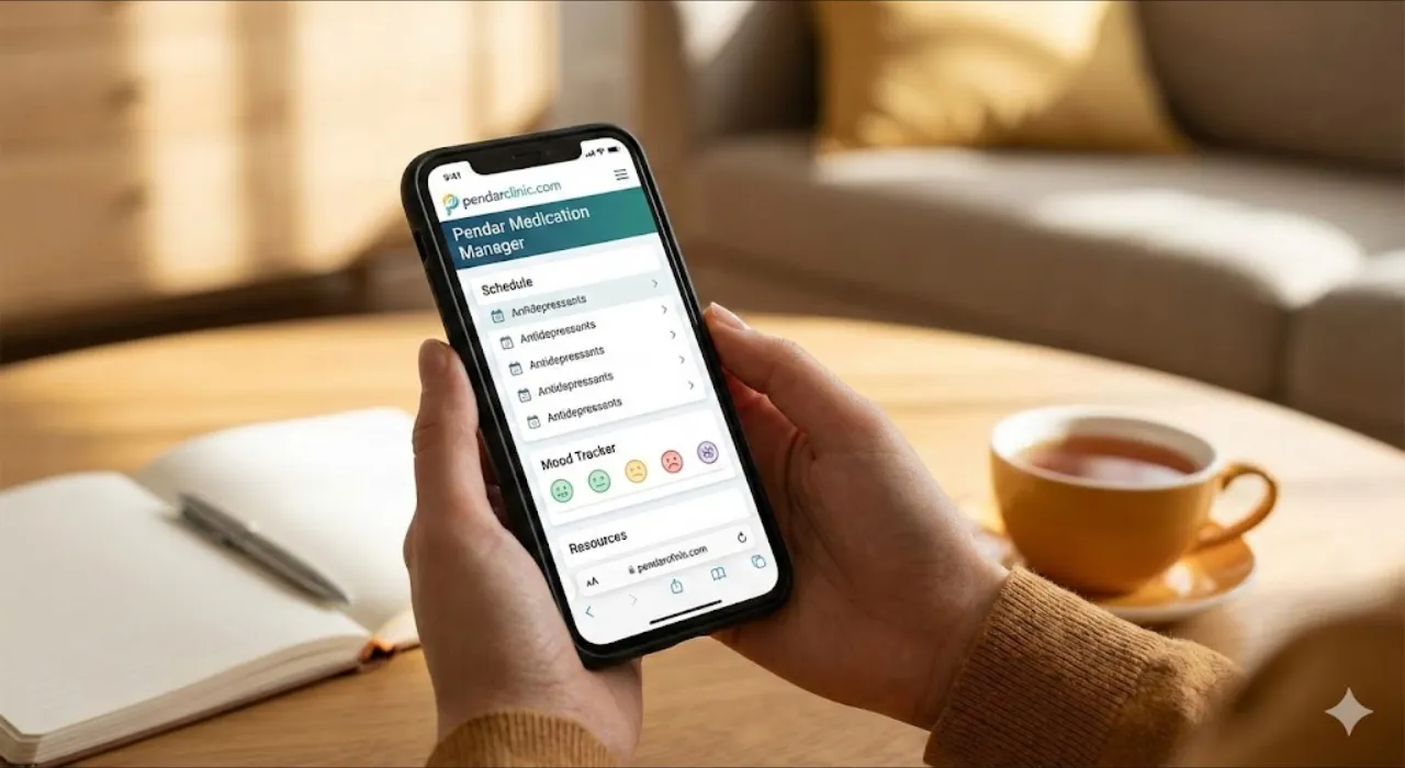 نمونهای از اپلیکیشنهای ردیابی عوارض داروهای ضد افسردگی روی موبایل